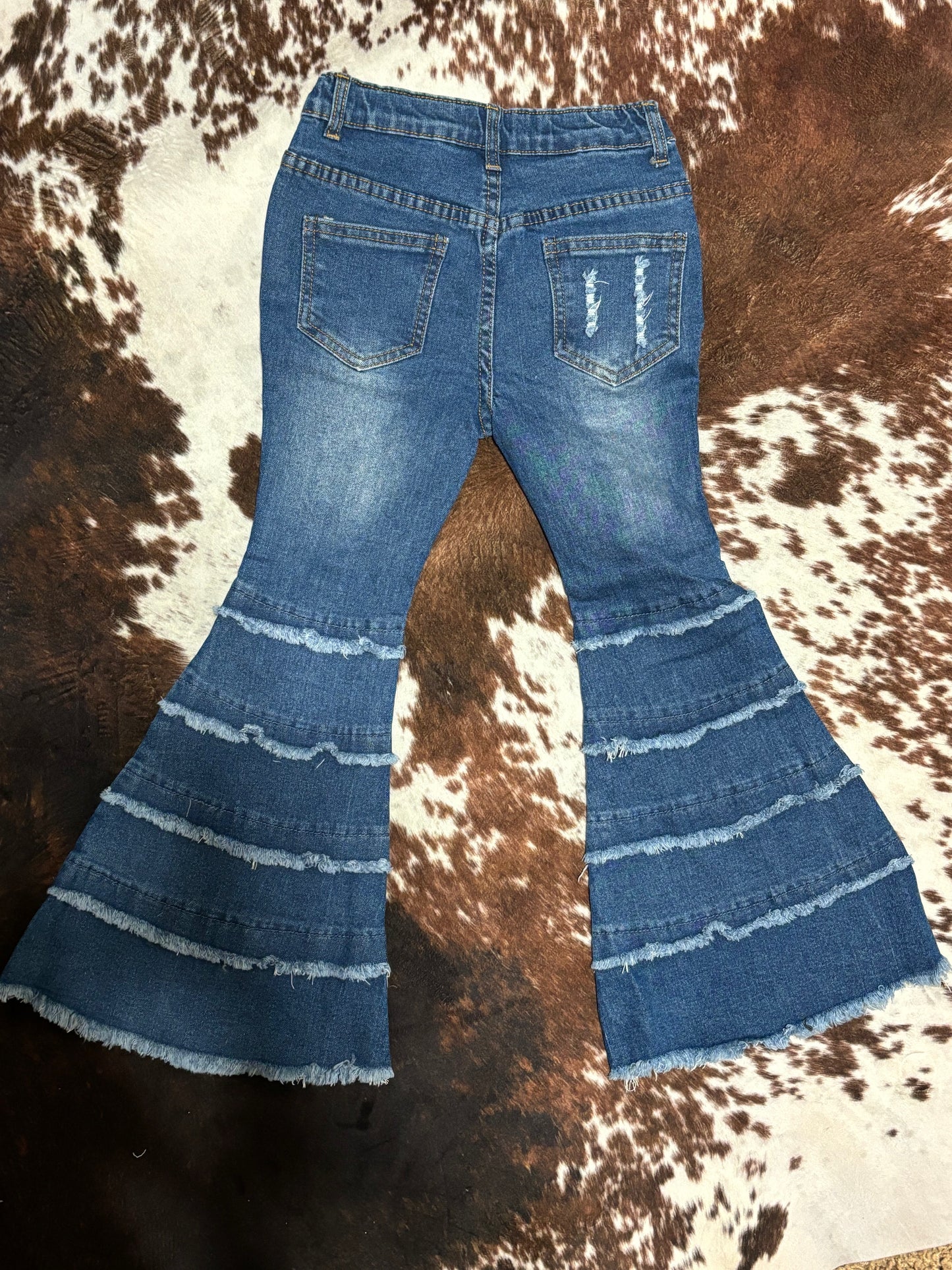 Distressed Denim Bell Bottoms