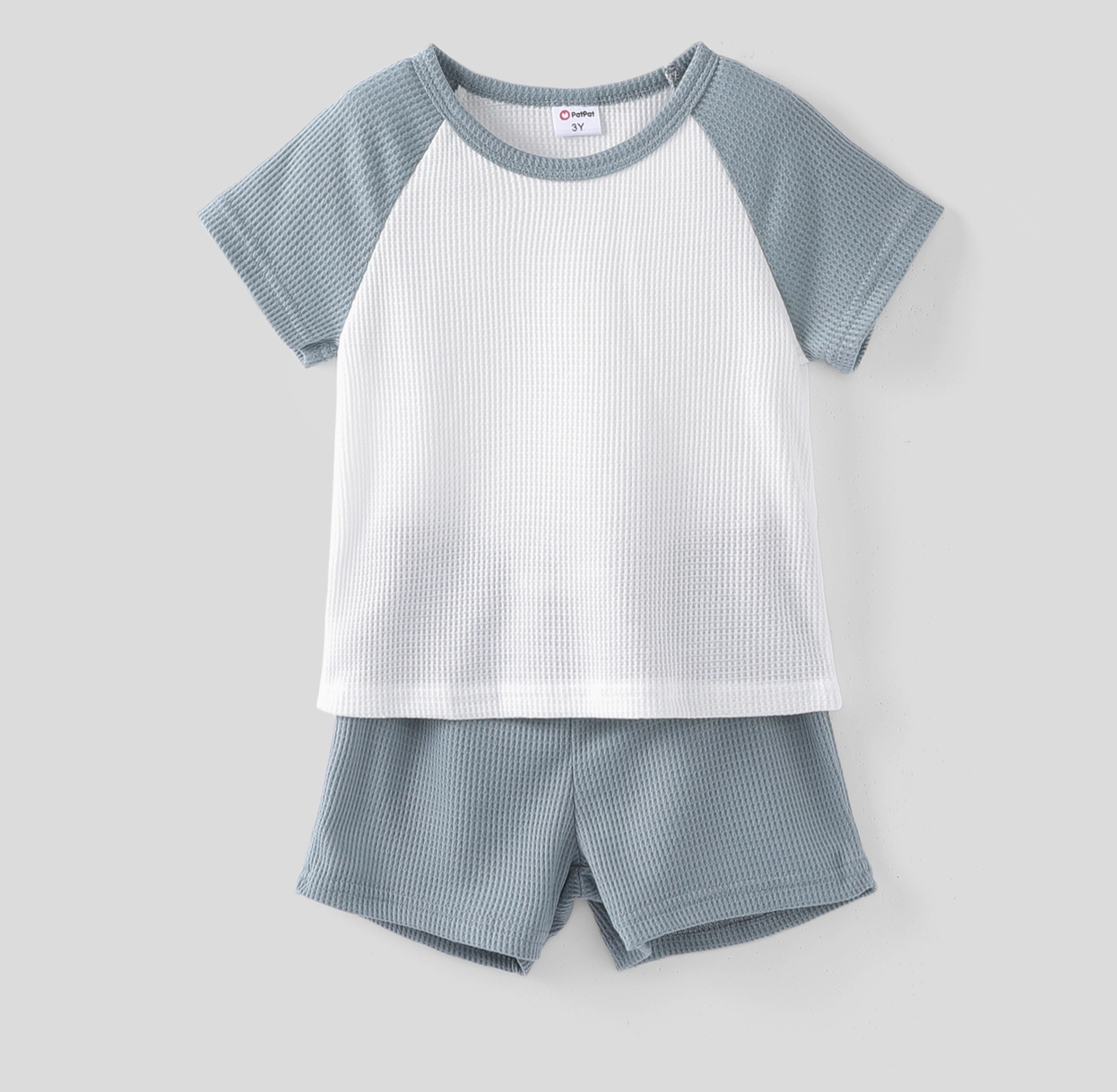 2 Pc Tee & Short Set- Light Blue