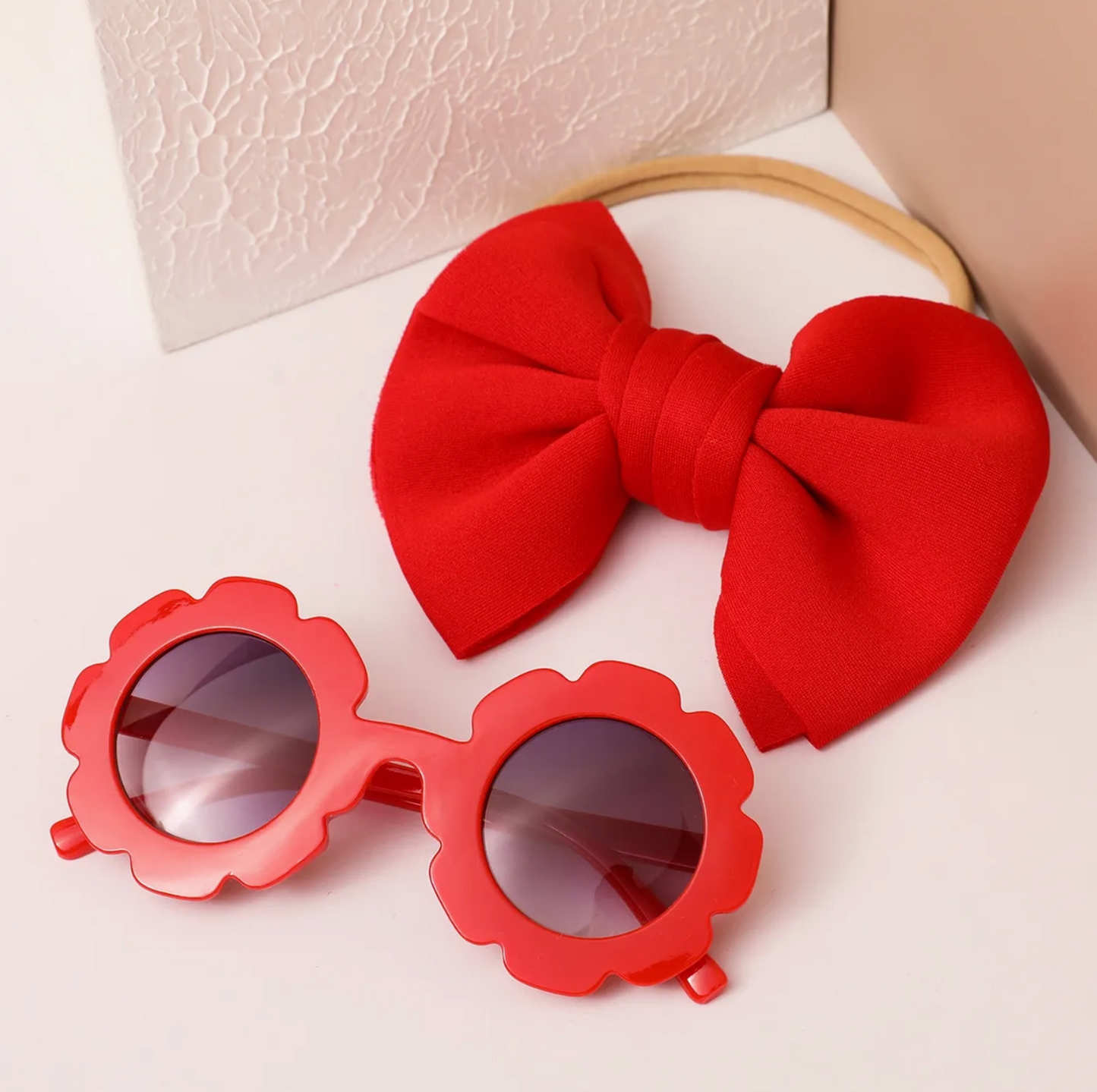 Toddler Sunglasses & Bow Set