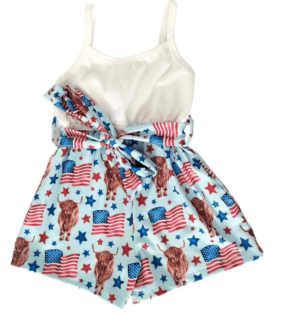 Betty Romper - Patriotic Cows