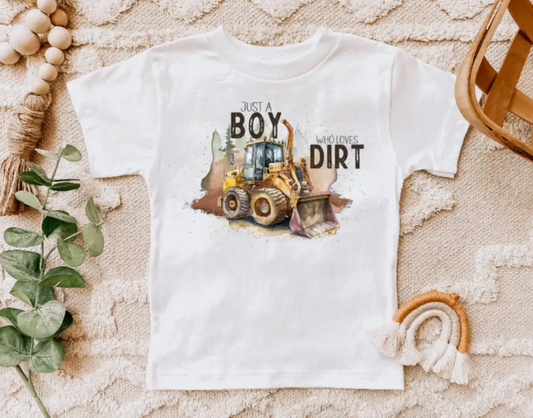 Just A Boy Who Loves Dirt tee