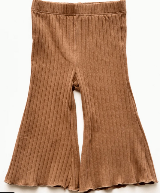 Teddi Ribbed Flares - Baked Clay