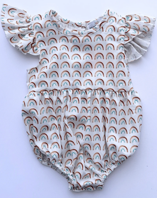 Klein Bubble Romper in Over the Rainbow