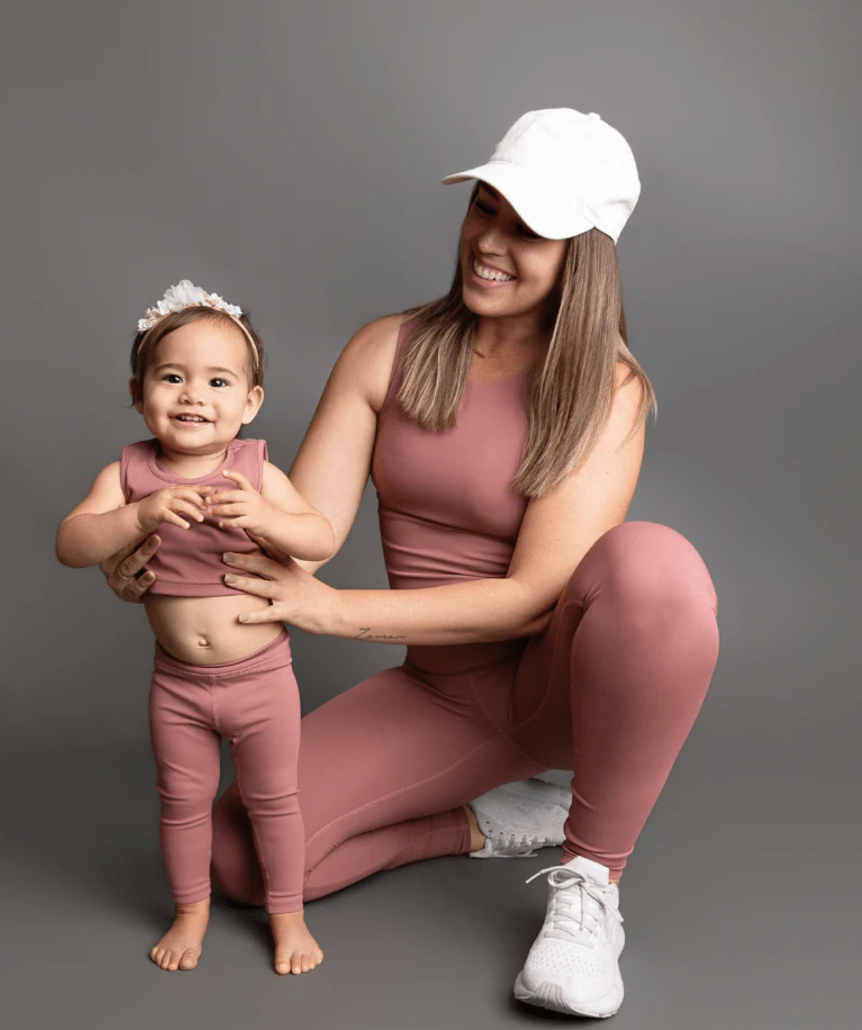 Ainsley Athletic Tank - Rose Taupe