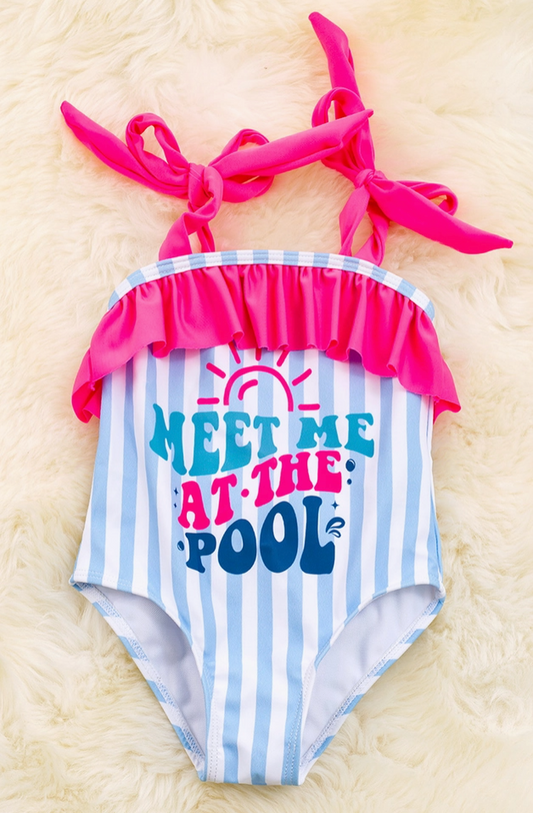 Meet Me At the Pool One Piece Swimsuit
